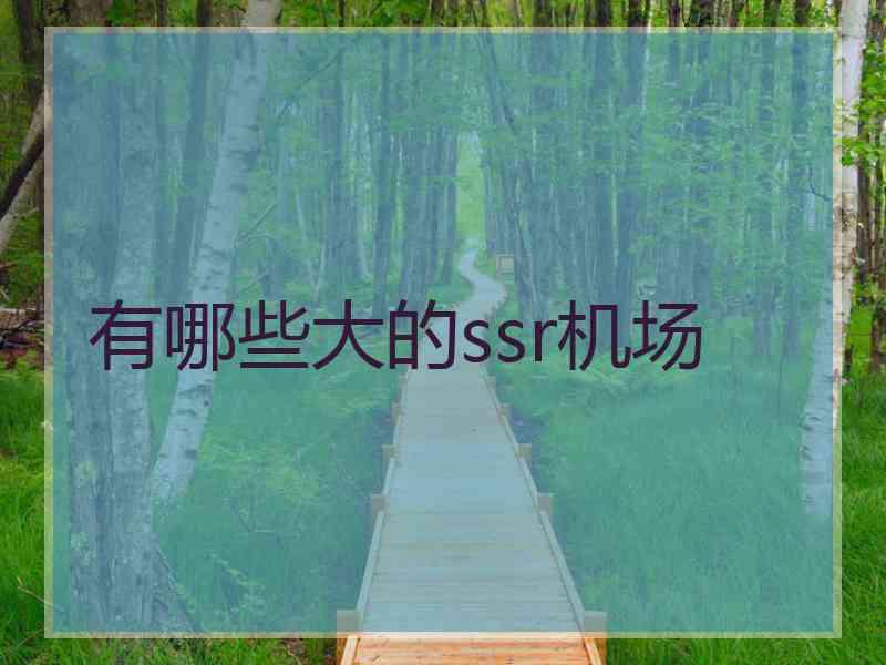 有哪些大的ssr机场