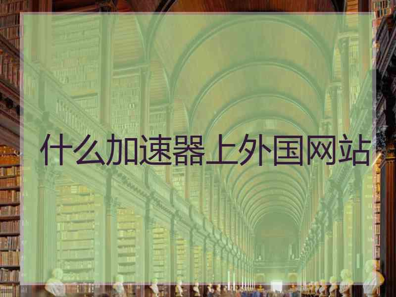 什么加速器上外国网站