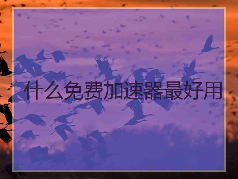 什么免费加速器最好用