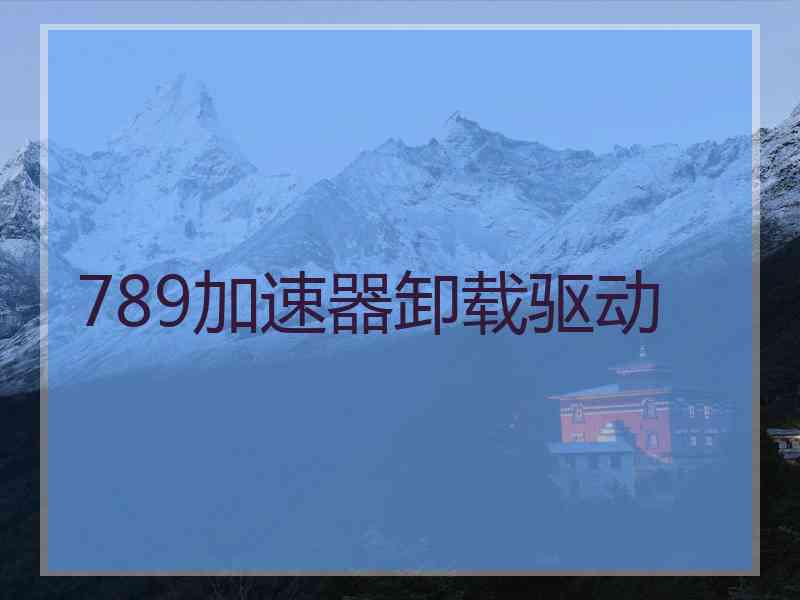 789加速器卸载驱动