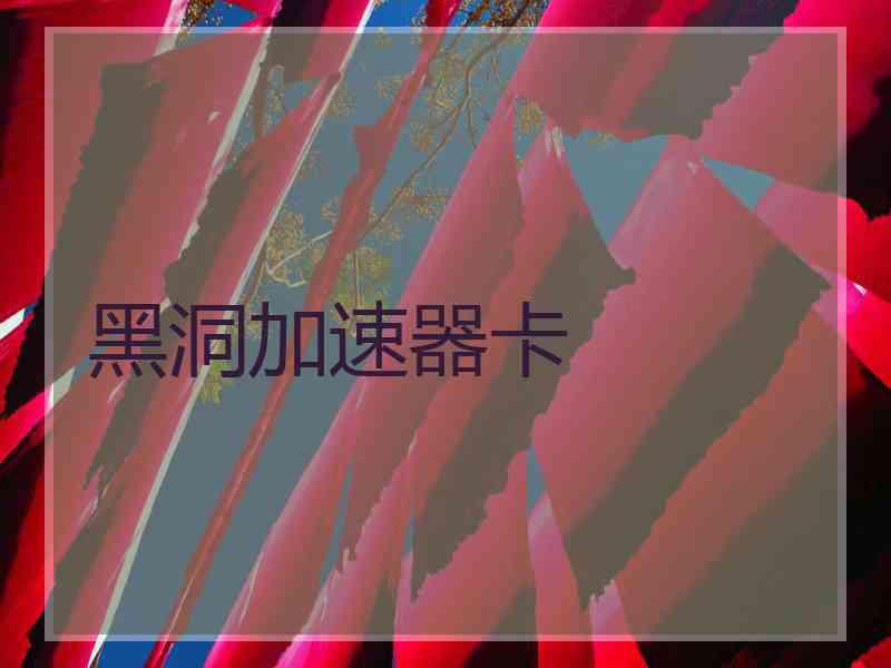 黑洞加速器卡