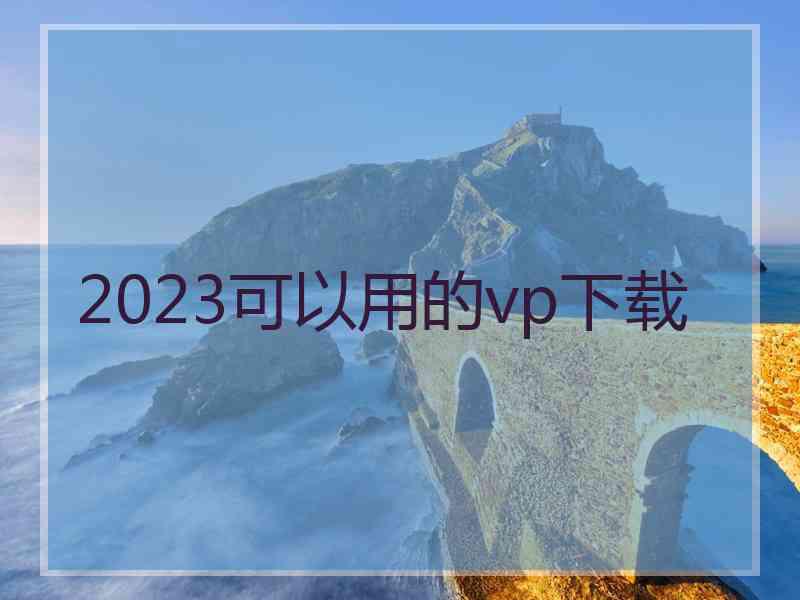 2023可以用的vp下载