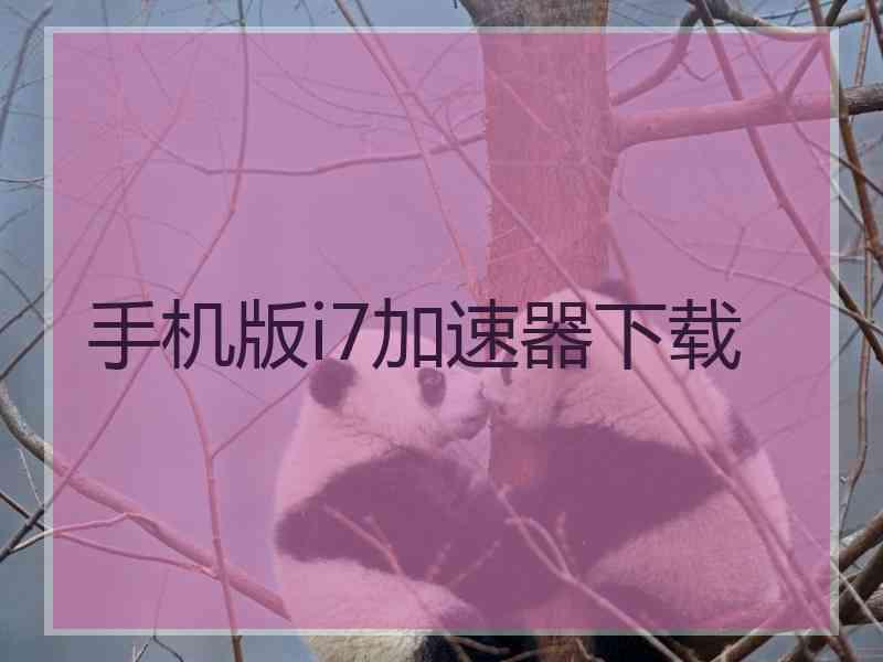手机版i7加速器下载