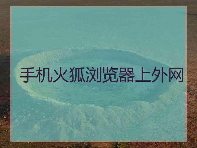 手机火狐浏览器上外网