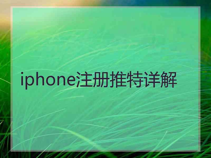 iphone注册推特详解