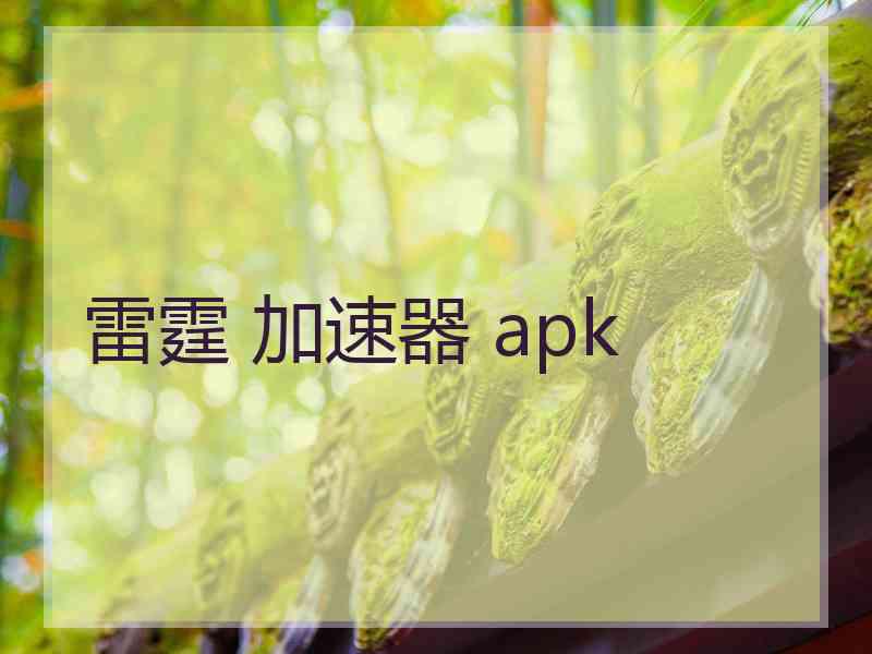 雷霆 加速器 apk