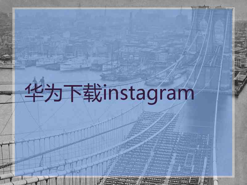 华为下载instagram
