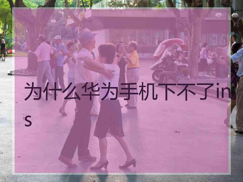 为什么华为手机下不了ins