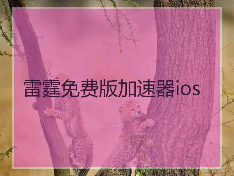 雷霆免费版加速器ios