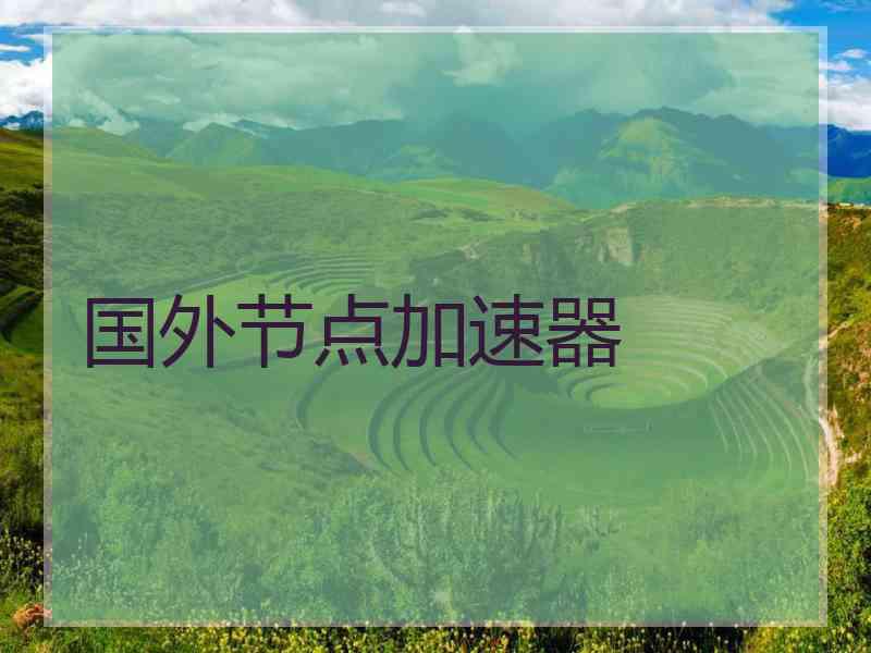 国外节点加速器