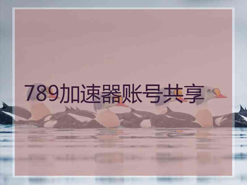 789加速器账号共享