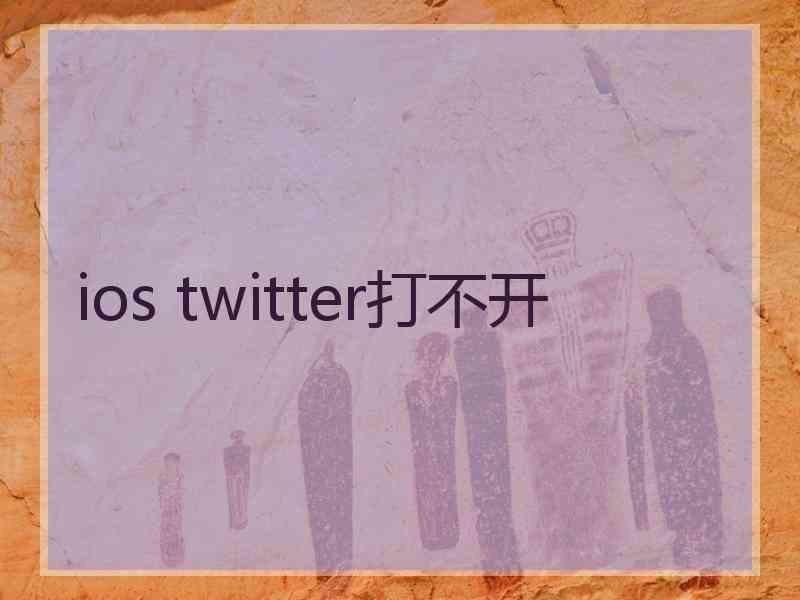 ios twitter打不开