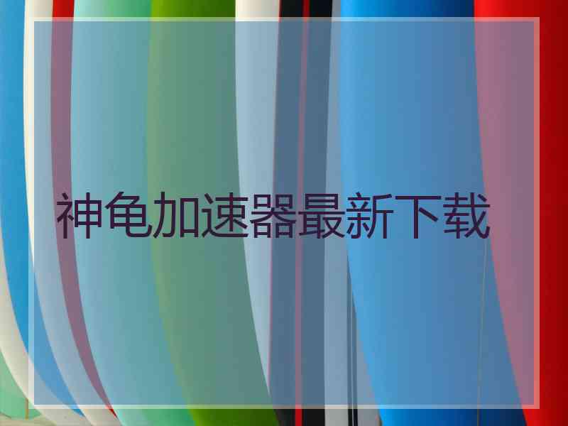 神龟加速器最新下载