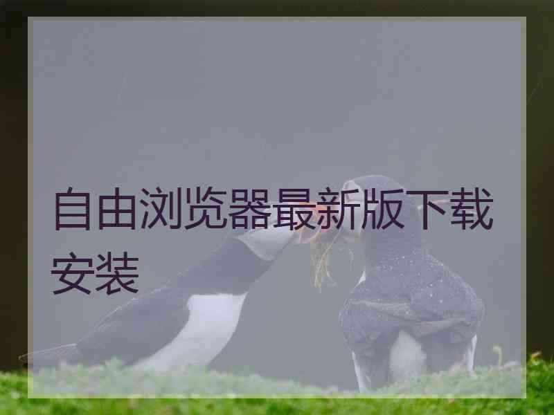 自由浏览器最新版下载安装