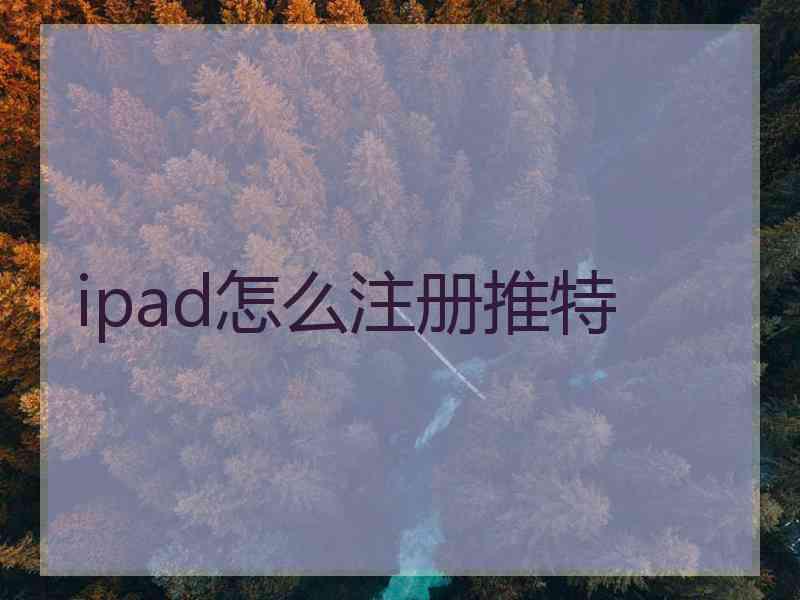 ipad怎么注册推特