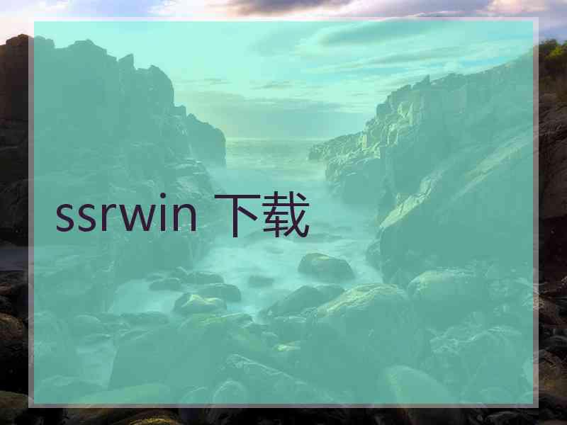 ssrwin 下载