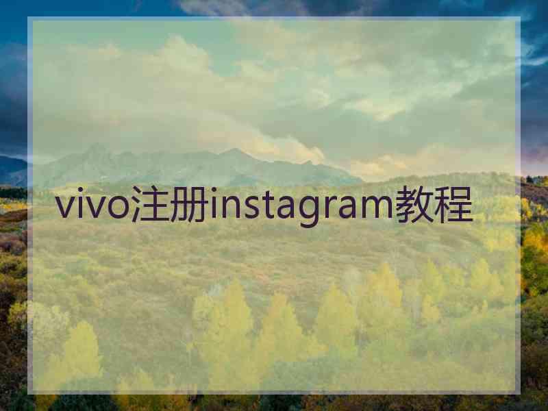 vivo注册instagram教程