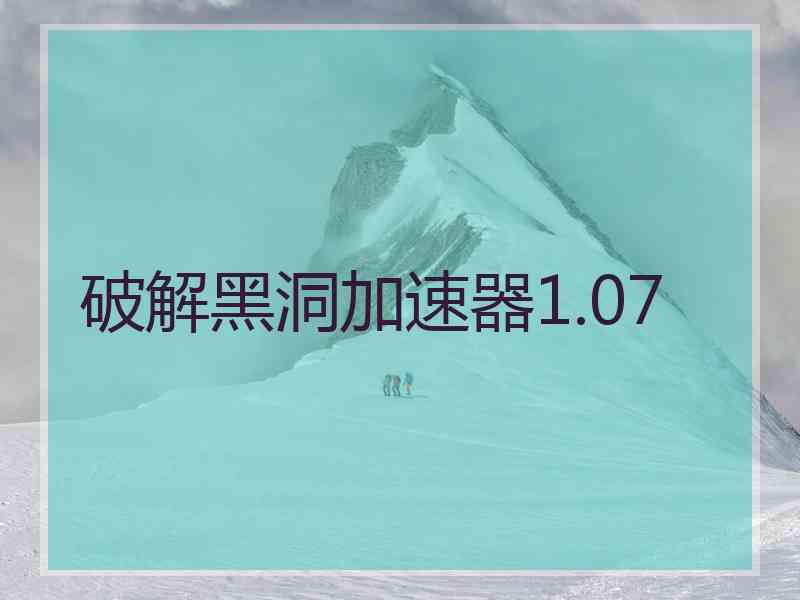 破解黑洞加速器1.07
