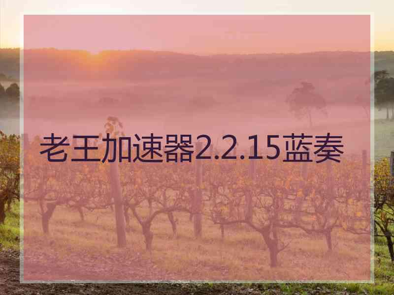 老王加速器2.2.15蓝奏