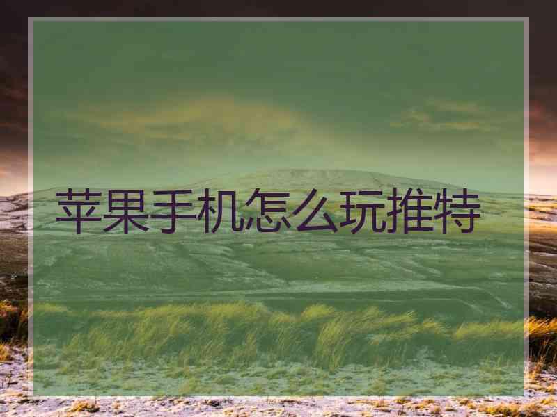 苹果手机怎么玩推特