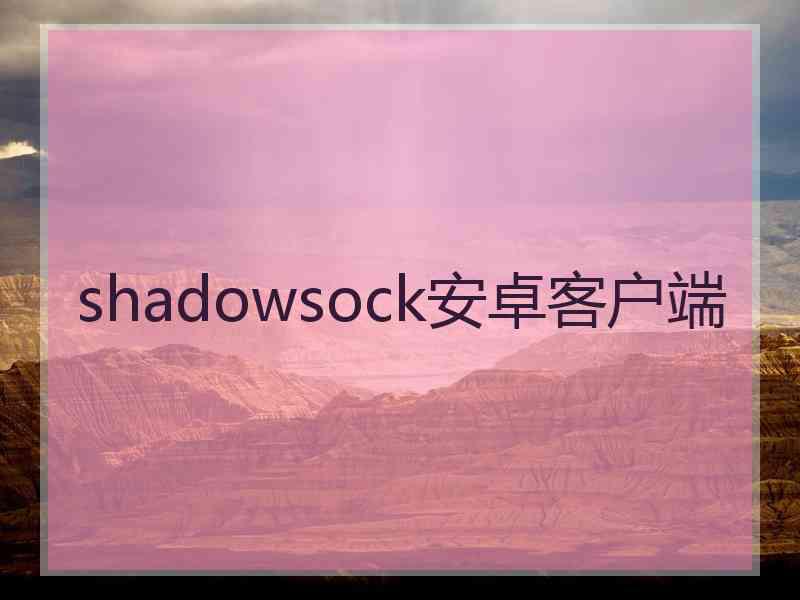 shadowsock安卓客户端