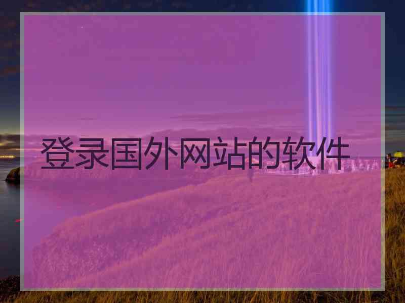 登录国外网站的软件