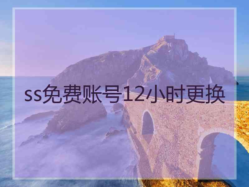 ss免费账号12小时更换