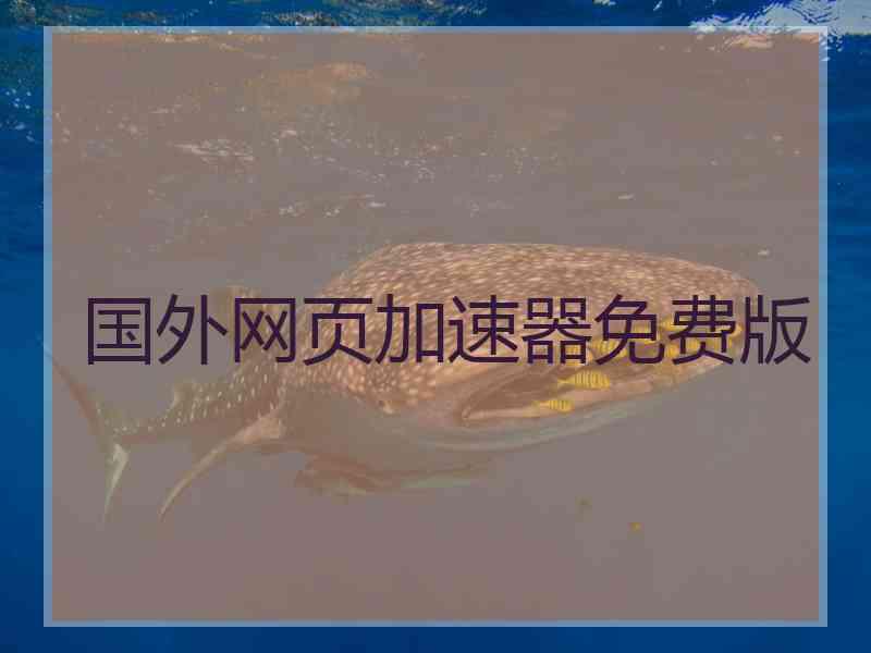 国外网页加速器免费版