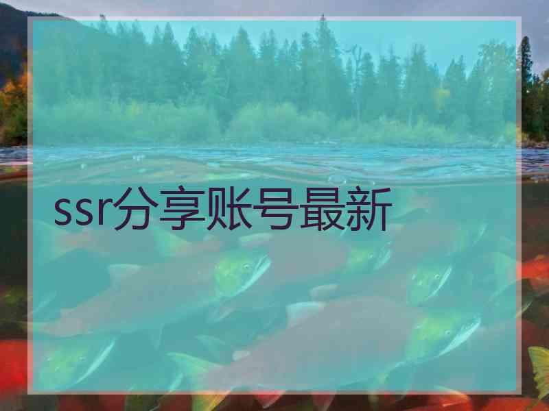 ssr分享账号最新