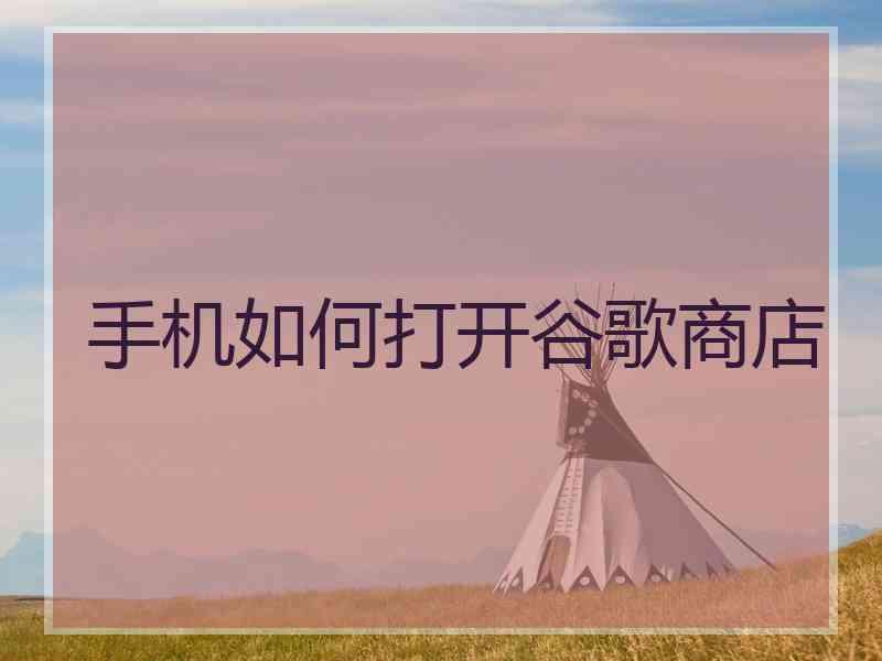 手机如何打开谷歌商店