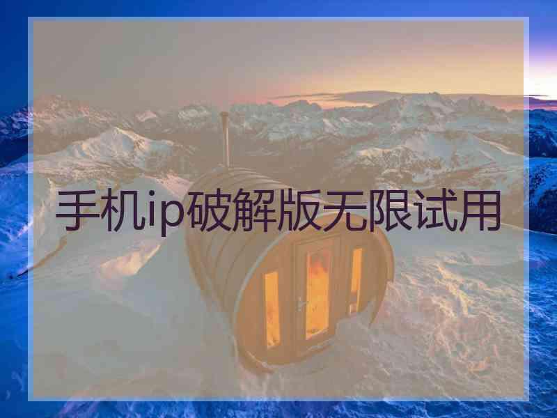 手机ip破解版无限试用