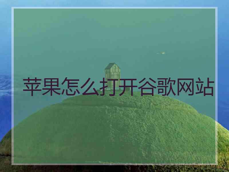 苹果怎么打开谷歌网站