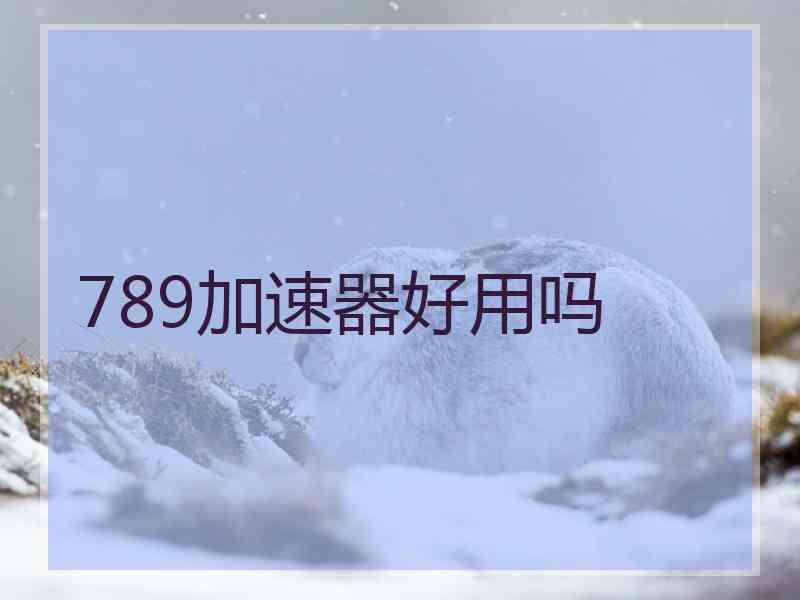 789加速器好用吗