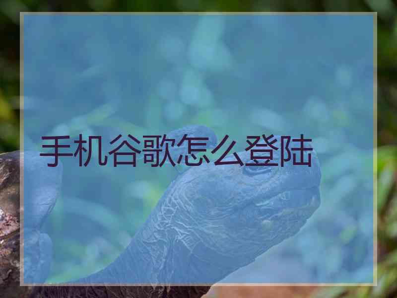 手机谷歌怎么登陆