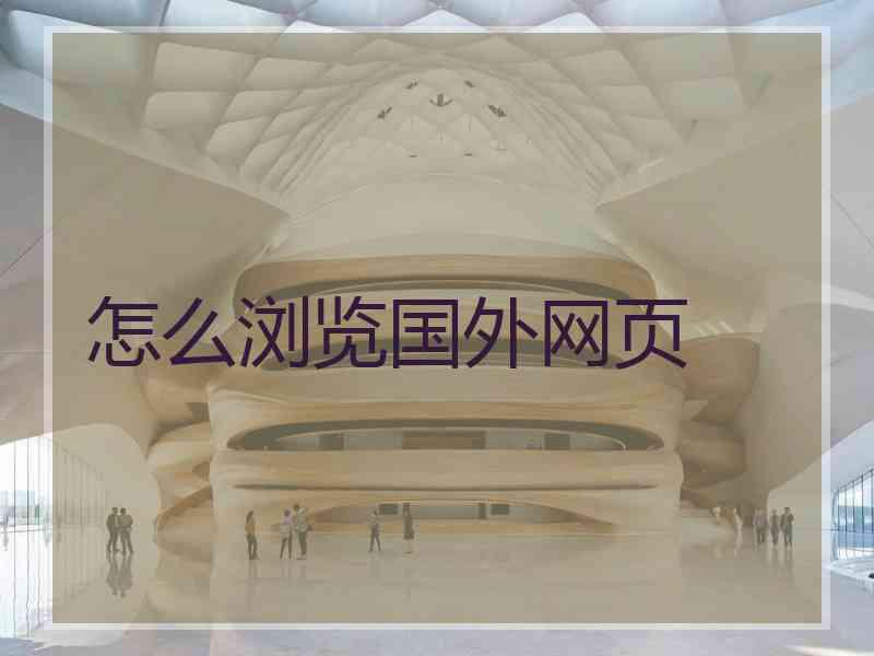 怎么浏览国外网页