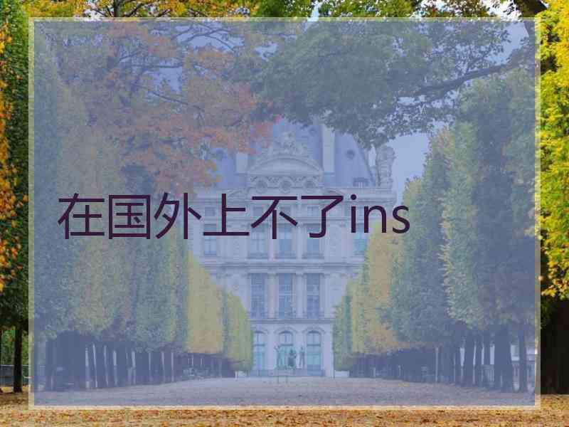 在国外上不了ins