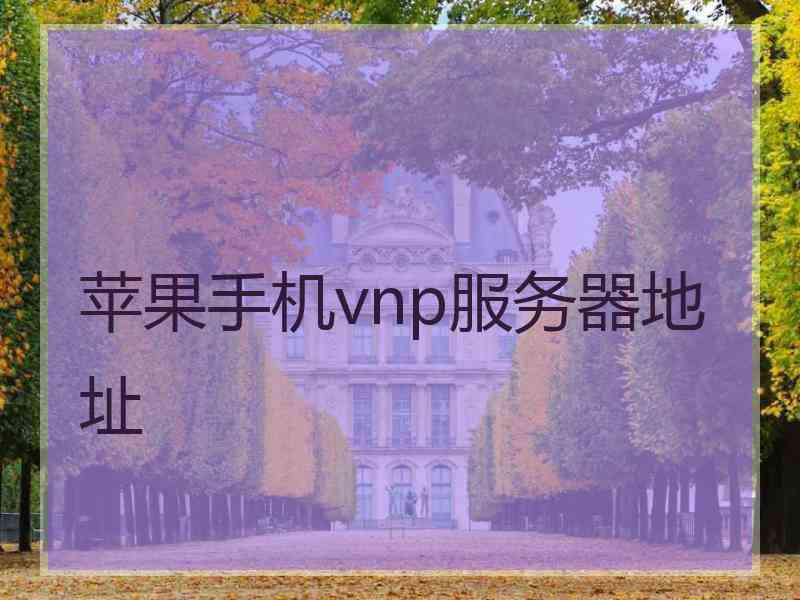 苹果手机vnp服务器地址