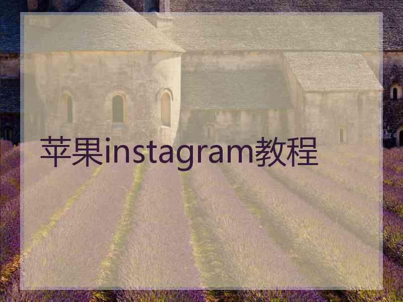 苹果instagram教程