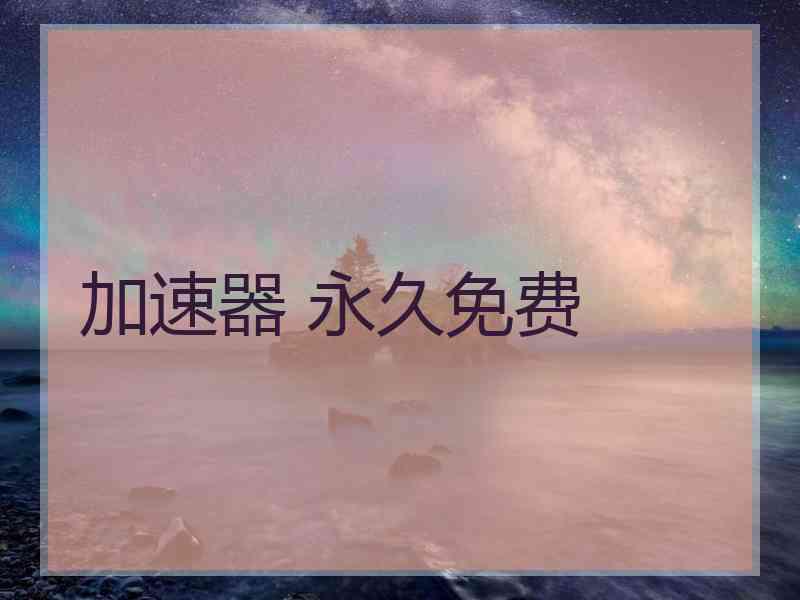 加速器 永久免费