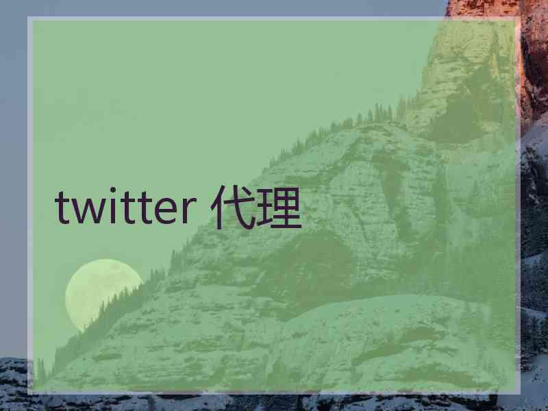 twitter 代理