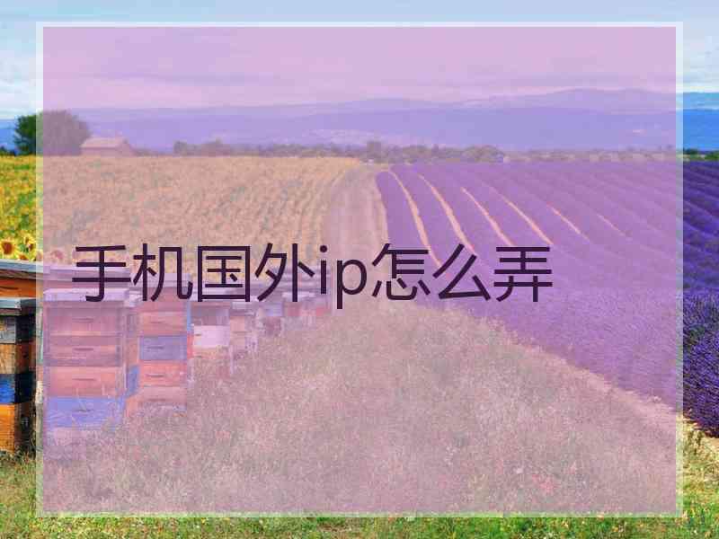 手机国外ip怎么弄